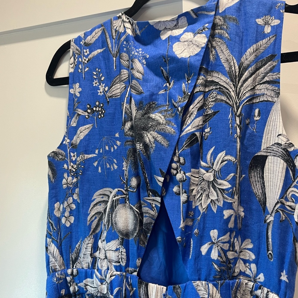 J. Crew Floral Blue Sleeveless Maxi Dress - Picture 9 of 15